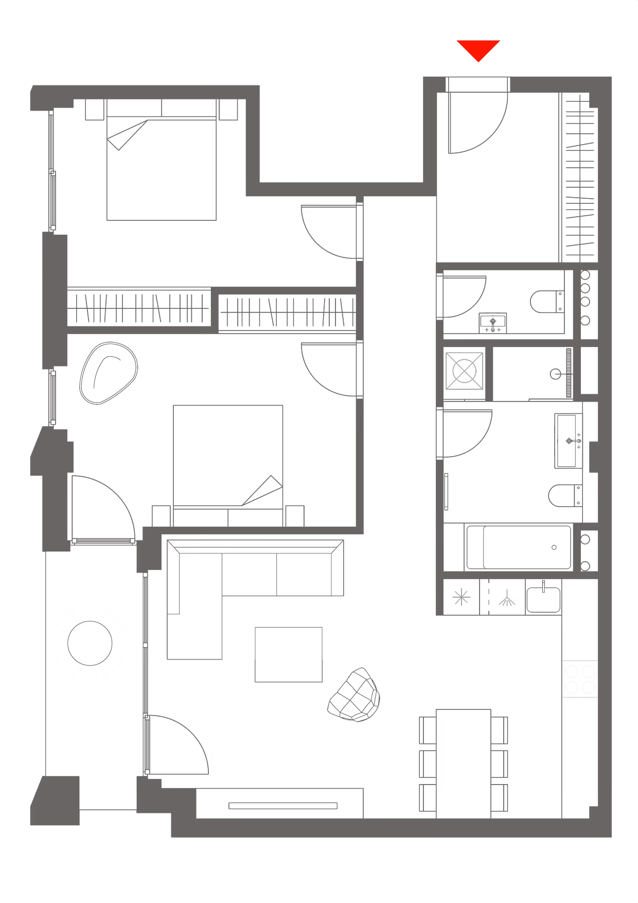 Floor plan of apartment apt-b33