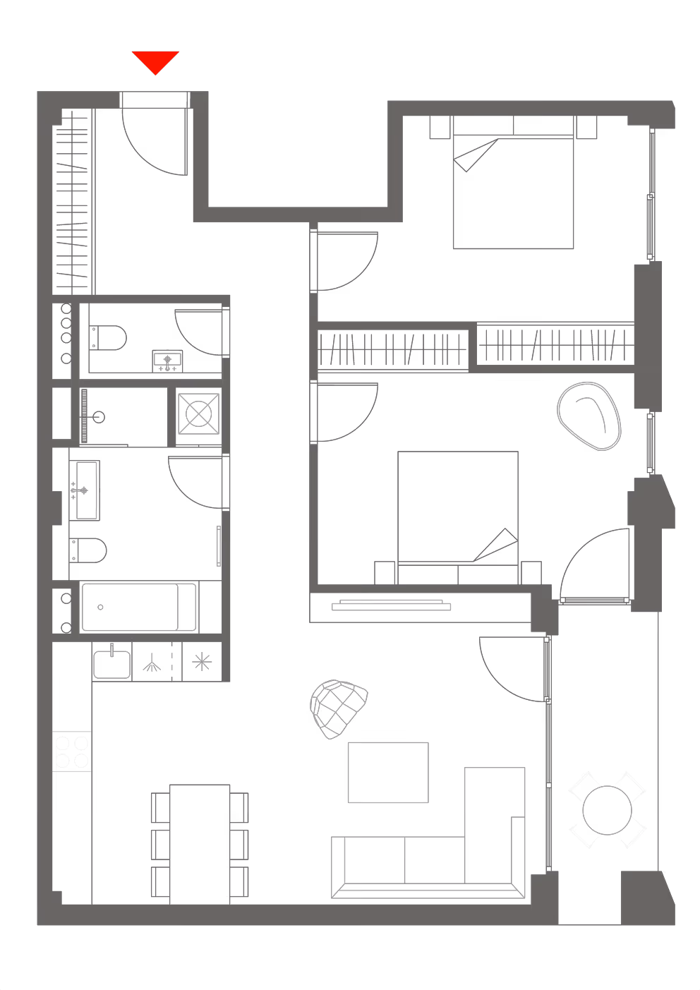 Floor plan of apartment apt-a21