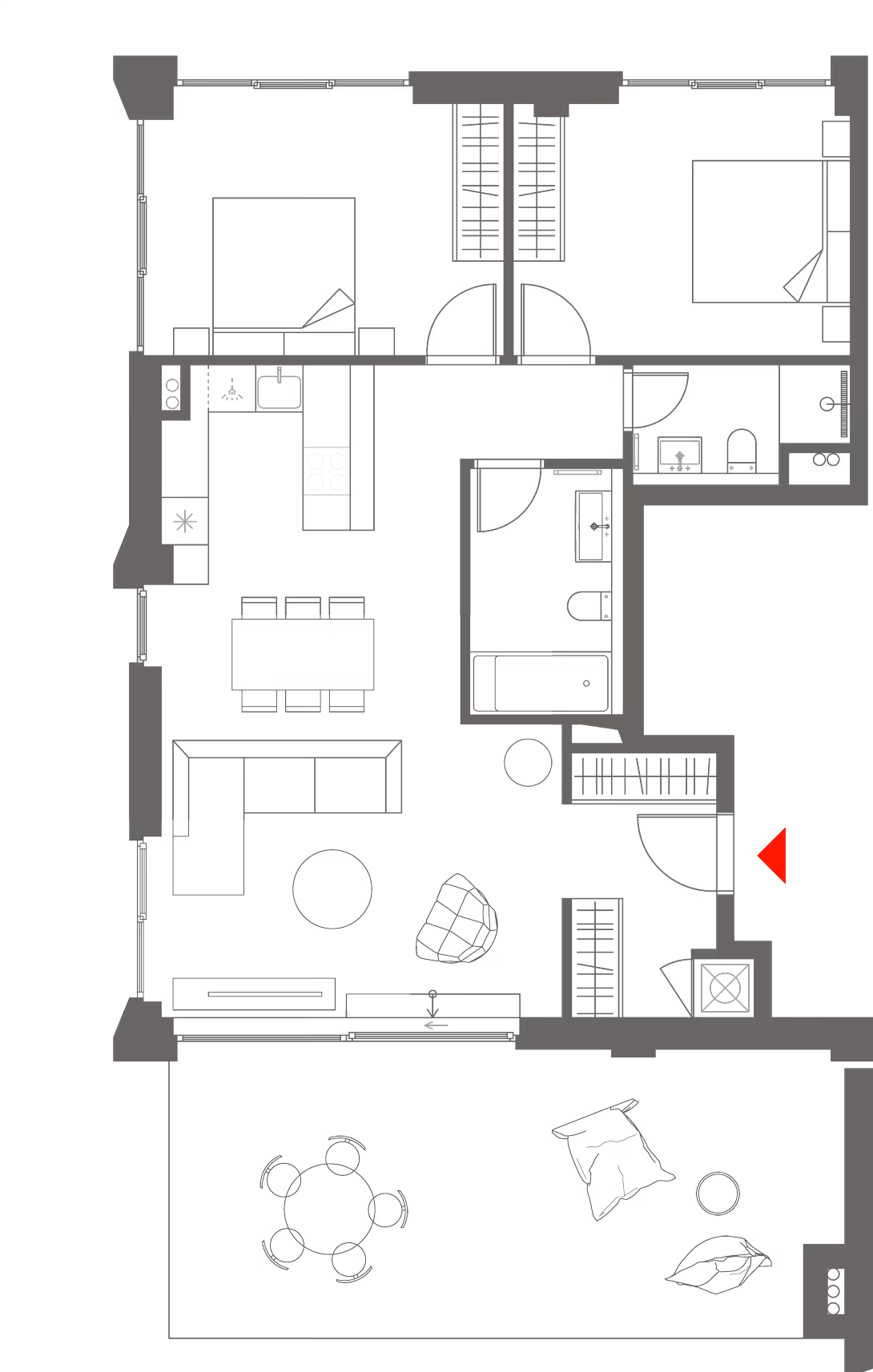 Floor plan of apartment apt-b41